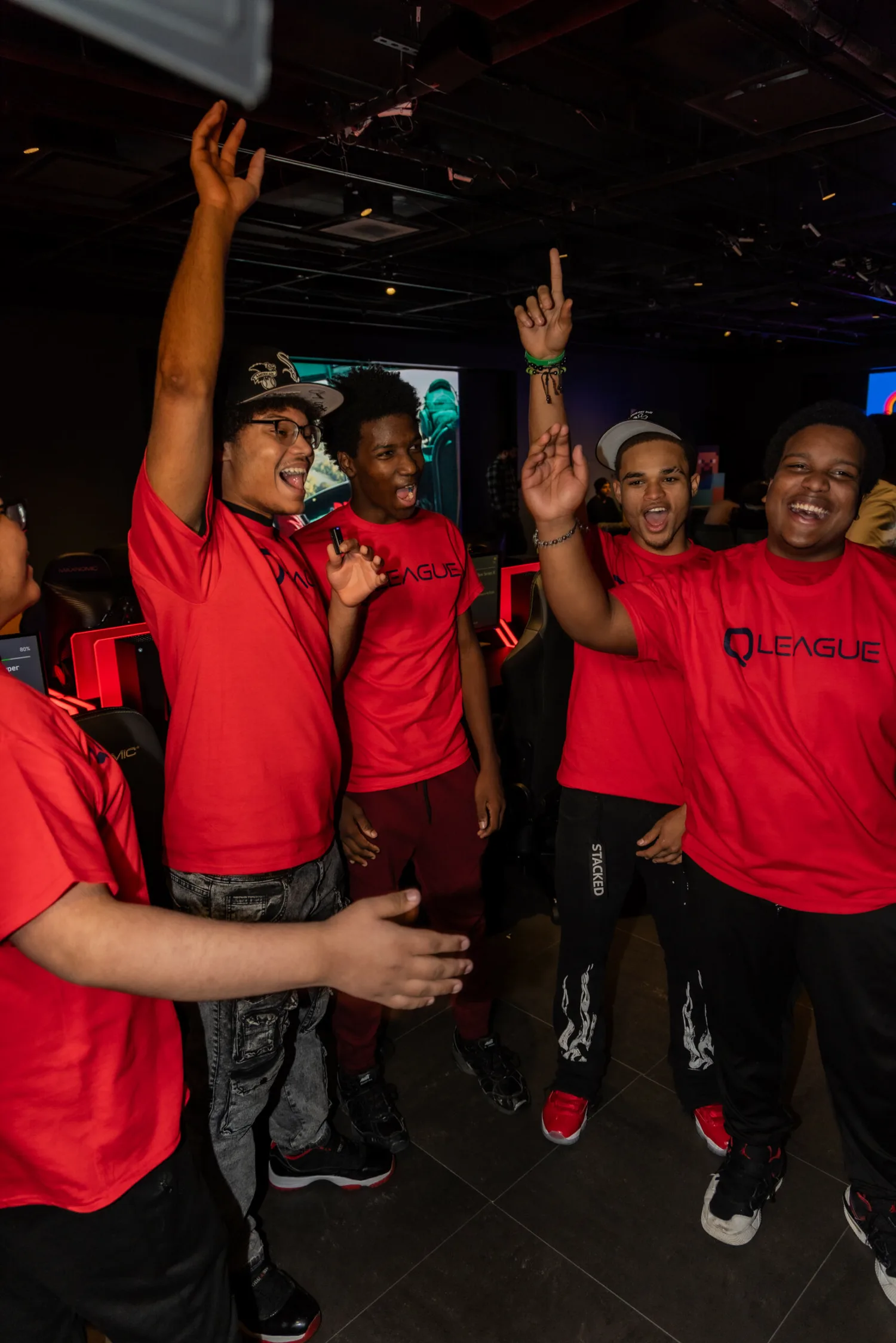QLeague team at an esports event