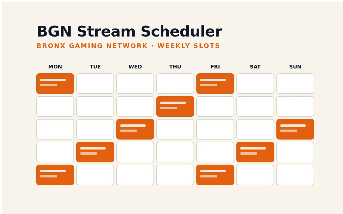 BGN Stream Scheduler App